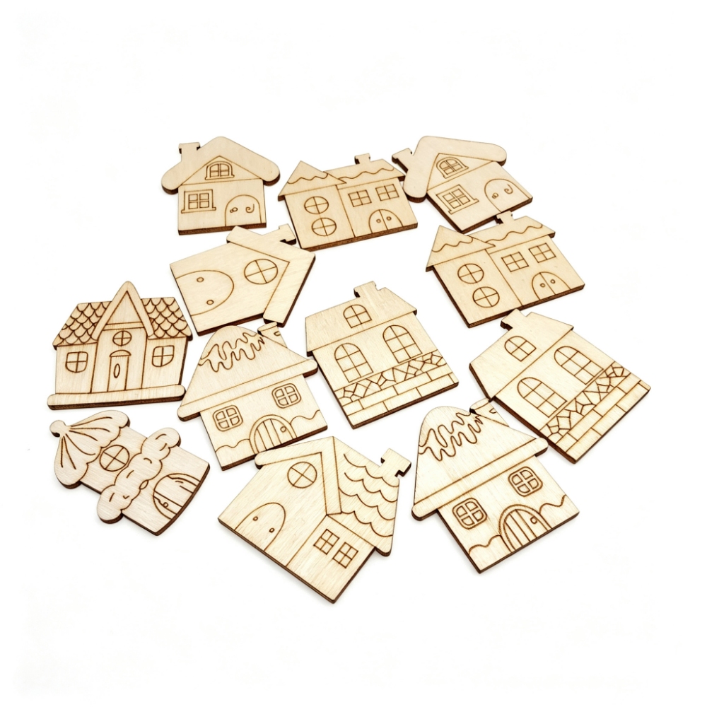 40mm 80mm Christmas Wood Ornam - Christmas Craft Embellishment review and price