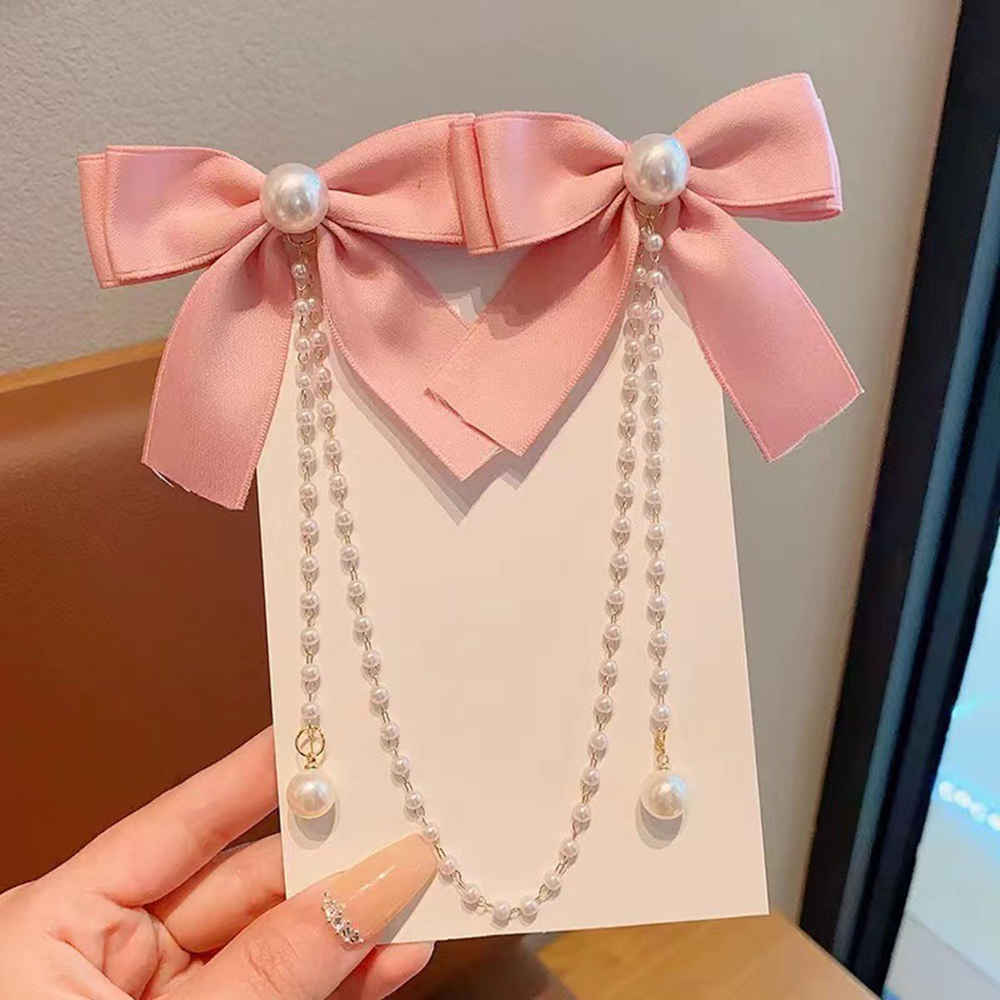 Children's Bow Hair Clip Baby  - Pearl Trim Chain review and price