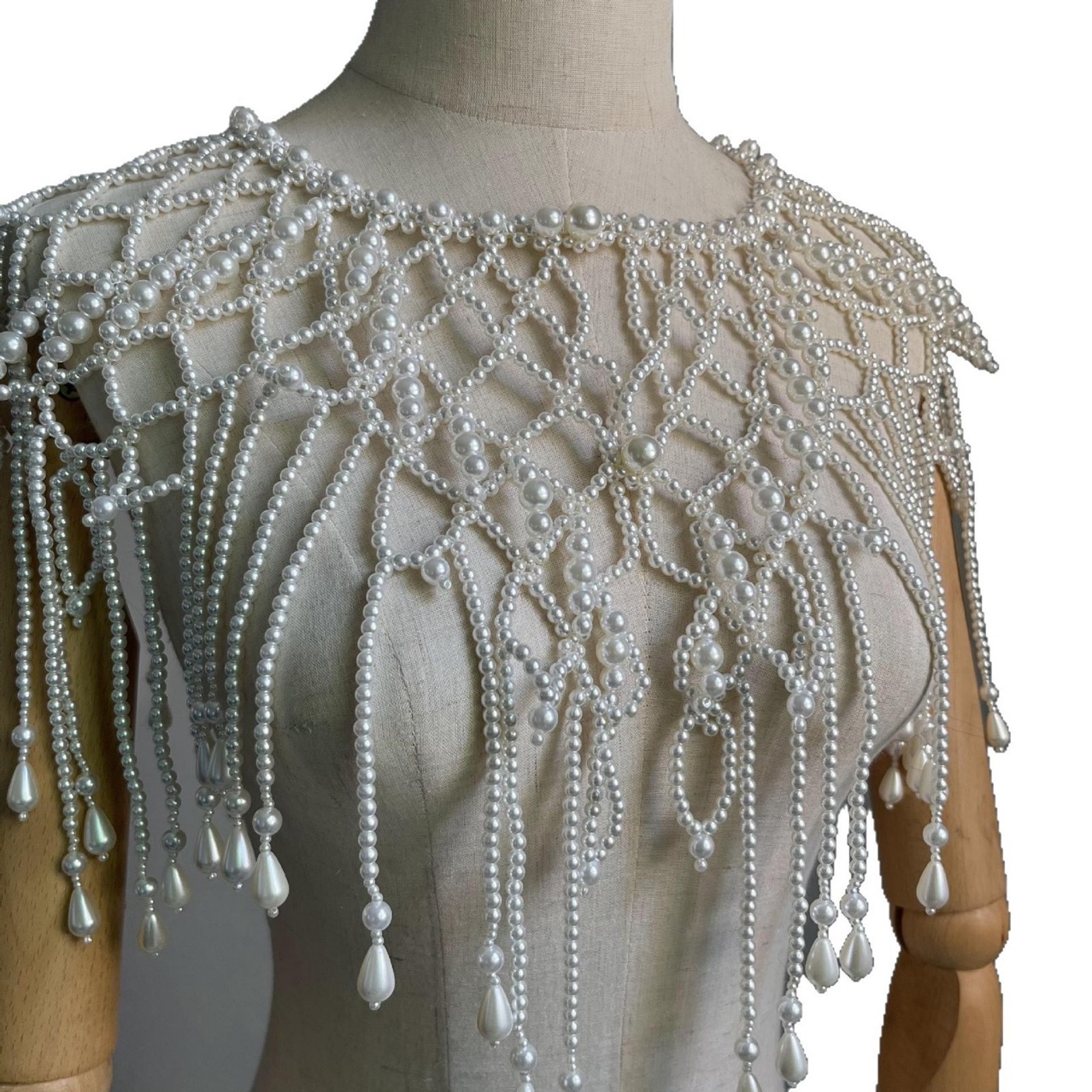 Handmade Pearl Layered Body Ch - Pearl Trim Chain review and price