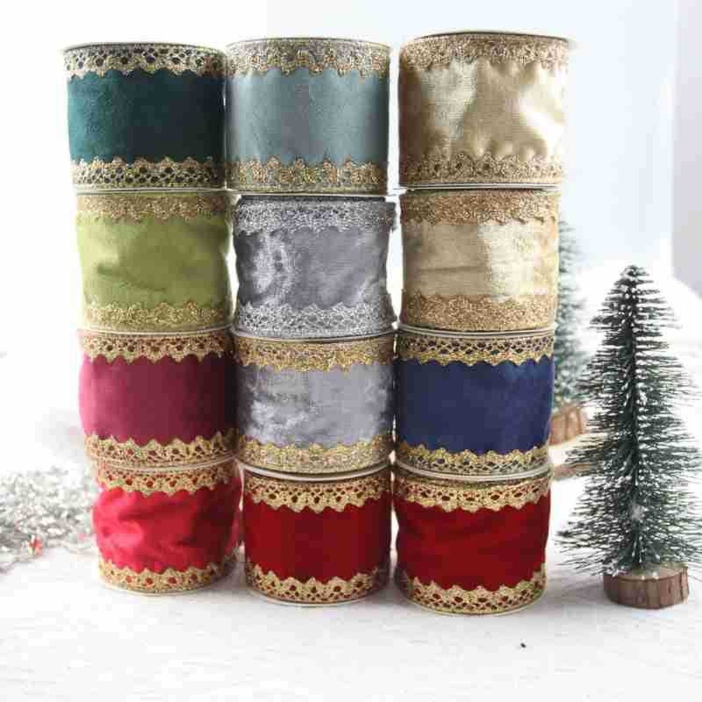 Fabric Wired Ribbon Velvet Shi - Velvet Ribbon Roll review and price