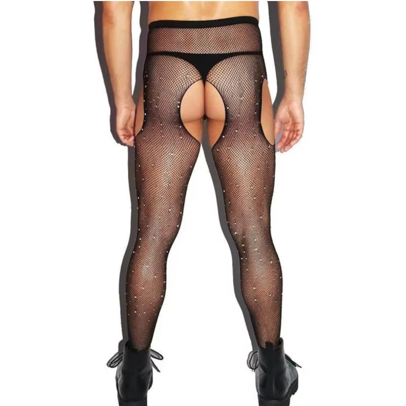 Men Hosiery Open Crotch Fishne - Crystal Mesh Fabric review and price