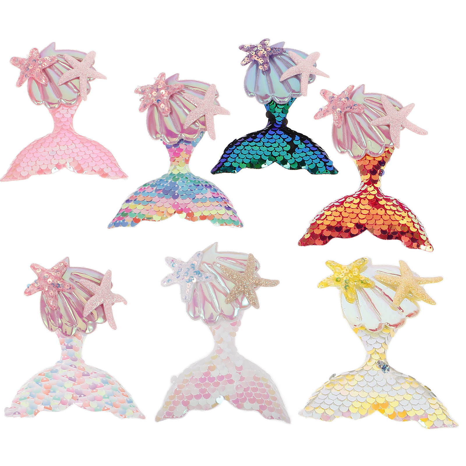 7Pcs Mermaid Fabric Patches fo - Craft Embellishment review and price