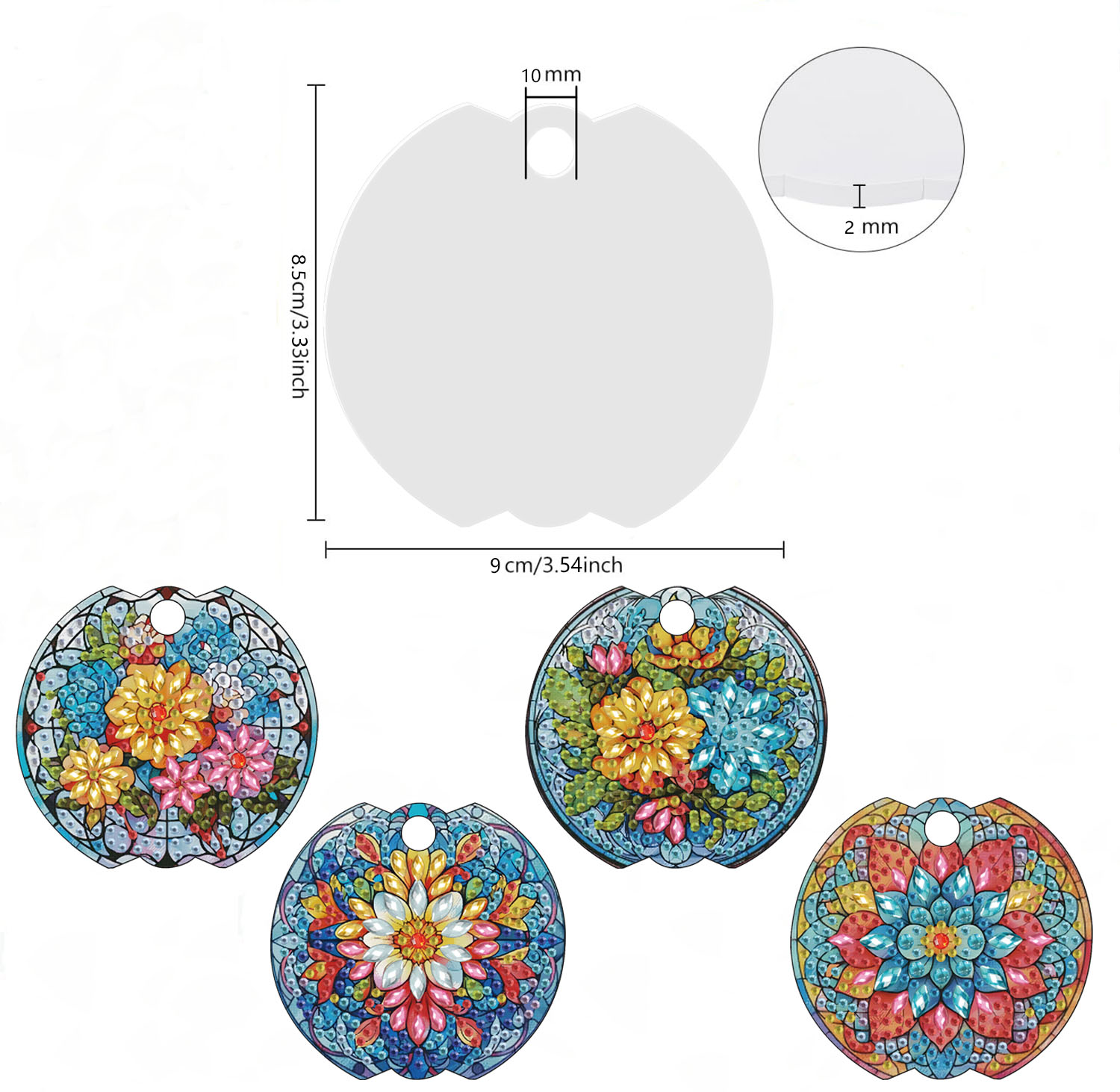 4piece floral DIY diamond art  - Craft Embellishment review and price