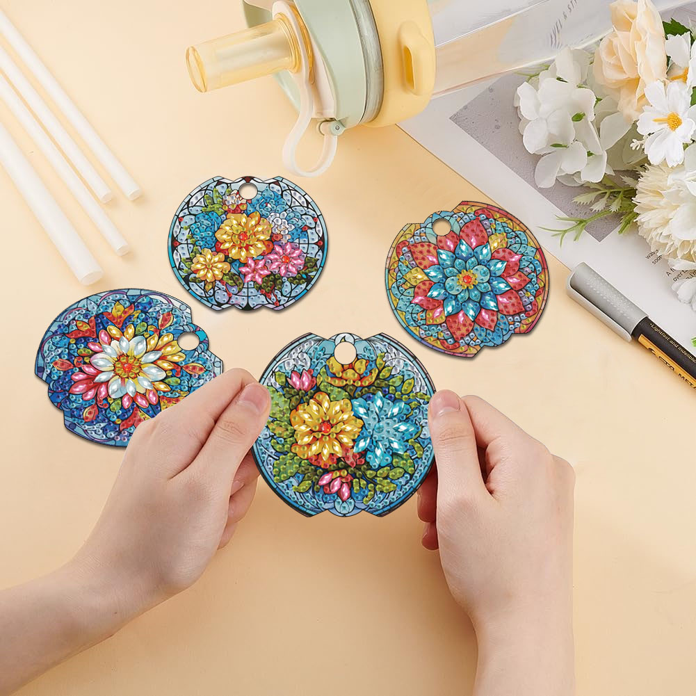 4piece floral DIY diamond art  - Craft Embellishment review and price