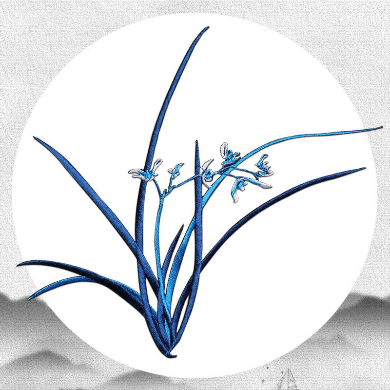 1 Piece 20CM X 18CM Orchid Emb - Applique Patch Flower review and price