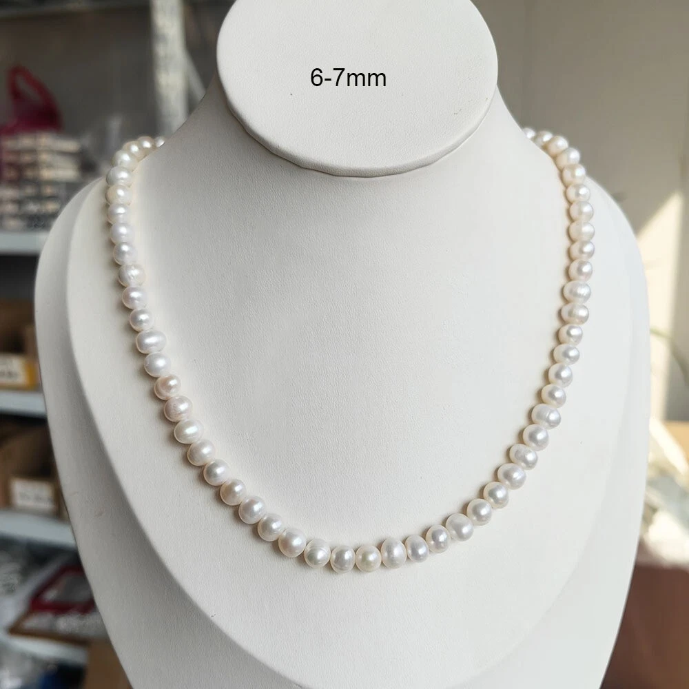 Natural Pearl Necklace Akoya A - Pearl Trim Chain review and price