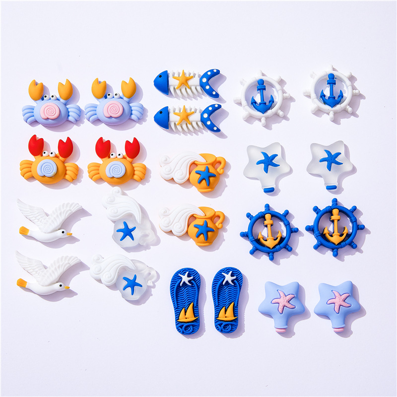 10pcs Marine Beach Style Crab  - Christmas Craft Embellishment review and price