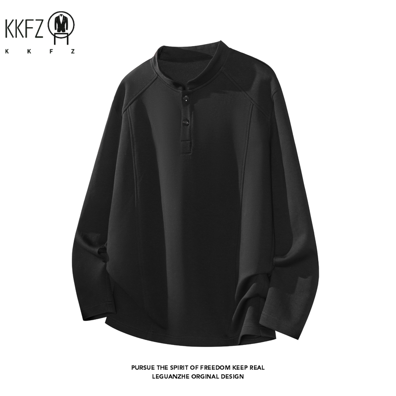 Male Raglan Sleeve Henley Pull - Embellish Knit review and price