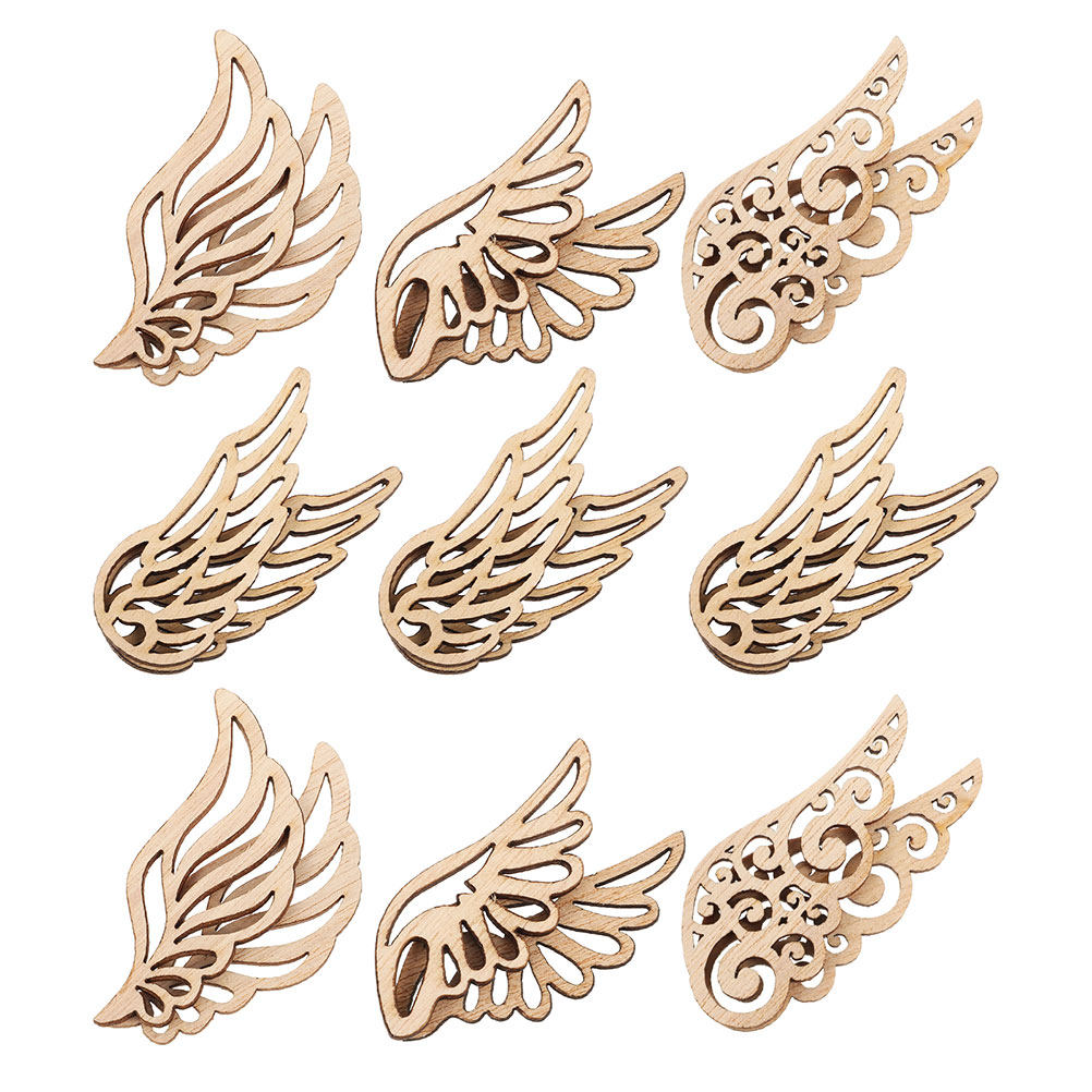 80Pcs Wooden Angel Wings Embel - Christmas Craft Embellishment review and price